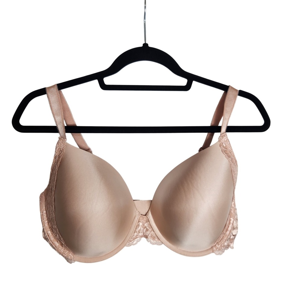 Victoria's Secret Dream Angels Perfect Coverage Lace Bra Nude Tan 38DD
